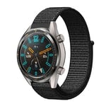 Huawei Watch GT / 2 Pro Magic 22mm nylon ranneke - Musta