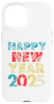 Coque pour iPhone 15 Happy New Year 2025 Vintage Retro Kids Men Women Family