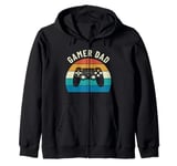 Gamer Dad Gift for Father who Games Video Game Player Zip Hoodie