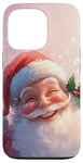 iPhone 13 Pro Vintage Pink Christmas Cute Funny Santa Claus Holiday Xmas Case