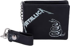 Nemesis Now Officially licensed Metallica Black Album Wallet with Chain, Faux Le