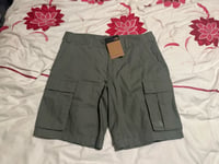 The North Face Anticline Cotton Logo Cargo Shorts - Agave Green - W34 - NWT