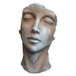 Jardinex - Statue visage femme extérieur petit format - Rouille 50 cm