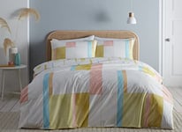 Appletree Style - Mariko - 100% Cotton Duvet Cover Set - Super-King Bed Size in Yellow