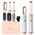 UKLISS Airstyler 6 en 1, Brosse Soufflante Shape & Smooth Set avec 1000w SèChe-Cheveux Ionique, Boucleur a Air, Airbrush Cheveux, Brosse Souflante, Brosse Soufflante Lissante pour Femme Styling