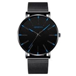 Genève Herrmode Ultra Tunna Klockor Enkla Herr Business Mesh Bälte Quartz Watch Man Armbandsur Klocka Relogio Masculino Type 17