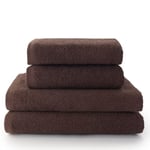 Top Towels Lot de 2 Serviettes de Toilette et 2 Serviettes de Bain ou Douche - 100% Coton - 500 g/m²