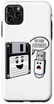 Coque pour iPhone 11 Pro Max Disquette vers clé USB 90s 00s Ordinateur Drôle Geek Joke