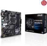 Prime B550M-K \U2013 Carte Mère Amd B550 (Ryzen Am4) Au Format Micro Atx Motherboard Avec Double M.2, Pcie 4.0, Ddr4 4400 Ethernet 1Gb, Hdmi/D-Sub/Dvi Et Usb 3.2 Gén. 2 Type-A