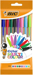 BIC Cristal Ballpoint Pens - Pack of 8 - Assorted Colours (Fashion + Standard) - 1.6 mm Tip with Smooth Writing