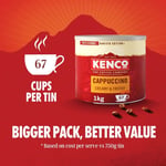 Kenco Cappuccino Instant Coffee 1kg - (DENTED TIN -STILL SEALED) BB 12/25