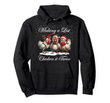 Christmas Chicken Shirt Lover Xmas Santa Hat Funny Farm Gift Pullover Hoodie