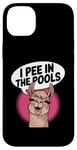 iPhone 14 Plus Funny Llama Confession "I Pee In The Pools" Sarcastic Humor Case