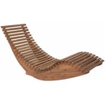 Beliani - Bain de Soleil Chaise Longue de Terrasse en Bois d'Acacia Couleur Naturelle Résitant et Durable Fonction Bascule et Design Moderne