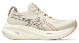 Chaussures running asics gel nimbus 26 beige orange femme