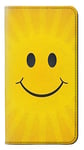 Yellow Sun Smile PU Leather Flip Case Cover For Samsung Galaxy A3 (2017)