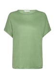 Mango 100% Linen T-Shirt Grön