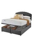 Silentnight Ava Memory 1000 Pocket Velvet Ottoman Storage Bed, Headboard Included