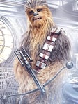 STAR WARS: The Last Jedi Chewbacca Bowcaster 60x80cm Canvas, Multi-Colour, 60 x 80 x 3.2 cm