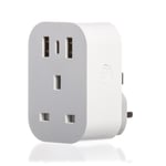 Optimum Single Smart Socket Wi-Fi Plug In Timer with USB Type A Type C  OP-WFUSB