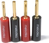 Av Melodika Melodika Mdban4 Adapter Banana Plugs - 4 Pcs