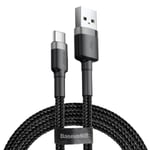 Baseus Cafule USB til USB-C-kabel 0,5m - Flettet Sort