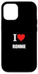 Coque pour iPhone 12/12 Pro Mignon I Love Heart Ronnie Parents Wife Husband Valentine