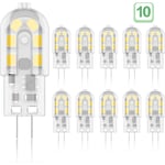 G4 2w LED-lampa, 20w, varmvit 3000k, 200lm, 12xsmd, 12v AC/DC - 10-pack [energiklass A+] [DB]