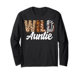 Wild Auntie Zoo Born Two be Wild B-day Safari Jungle Animal Long Sleeve T-Shirt