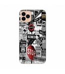 Coque Iphone 11 PRO MAX underground route 66 street urban noir blanc rouge