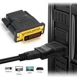 2Pcs 1080P DVI To HDMI Converter Head HD HDTV Adapter  PC Monitor Display