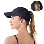 YAMEE Casquette de Baseball Femme Homme Casquette été Mixte Casquette de Sport Anti UV Casquette de Queue de Cheval pour Running Golf Cyclisme Randonnée(Tour de tête : 57-58 cm)