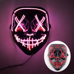 Uusi hauska LED Neon EL Wire Light Up Mask Halloween Masquerade Carnival Party Rave pääsiäisasu Cosplay hehkuva naamio