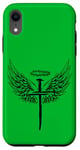 Coque pour iPhone XR Coque de protection pour téléphone portable Jésus sur la croix - Sweat à capuche - Ailes - Croix