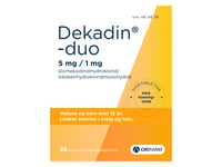 Dekadin-duo Sugetabletter 5mg/1mg honning, 36 x 1 stk.