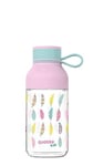 Quokka KIDS ICE FEATHERS | BOUTEILLE FABRIQUÉE EN ECOZEN AVEC CROCHET EN ACIER INOXYDABLE 430 ML