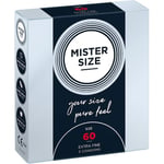 Mister Size Passion & Love Condoms Pure Feel 60 mm - Size XL 3 Stk. (£1.40 / 1 pcs.)