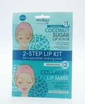 Derma V10 2 Step Lip Treatment Coconut Sugar Lip Scrub & Collagen Lip Mask