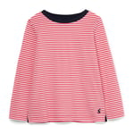 Joules Pascal Girls T-shirt Long Sleeve - Pink White Stripe All Sizes