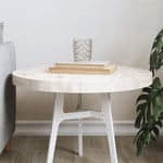 Plateau De Table, Dessus de Table, Table à manger rond blanc Ø50x3 cm bois de pin massif PJQW37809 MaisonChic