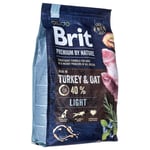 Foder Brit Premium by Nature Light Adult Turkey 3 Kg