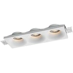 V-tac - Support rectangulaire pour spot encastré à 3GU10 et GU5.3 (MR16) Triple led en plâtre avec découpe biseautée Couleur blanche