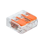 Wago - S221 3 mini bornes de connexion rapide 3 entrées fils souples et rigides 0.5 à 6MM² - 221-613