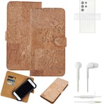 FOR Samsung Galaxy S23 Ultra SMARTPHONE CASE COVER WALLETCASE CORK