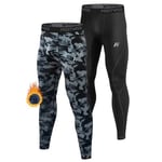 MEETWEE Pantalon Thermique Homme, sous-Vêtements Thermique Caleçon Long Collant Chaud Compression Base Layer Legging