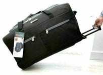 27" Large Wheeled Travel Holdall Suitcase Luggage Cargo Weekend Cabin Trolley GR