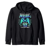 13th Birthday Gamer Gift Girl Age 13 Year Old Gaming Girls Zip Hoodie