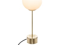 Atmosphera Bordlampe, Dris Gold Nattbordslampe, Glassskjerm