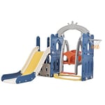 Toboggan et balançoire pour bébé Toboggan autoportant pour Enfant Centre d'activités pour Aire de Jeux Ensemble de Jeux intérieur extérieur Toboggan Long Equipement de Jeux (Tower)