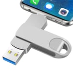 LZKNZT Clé USB C 512GO USB C Clé USB 512 Go Double Connecteurs 2 en 1 Cle USB OTG Type C et USB Métal Clef USB C Résistance à l'eau Mémoire Stick Pendrive pour Android Smartphones,PC, Tablet